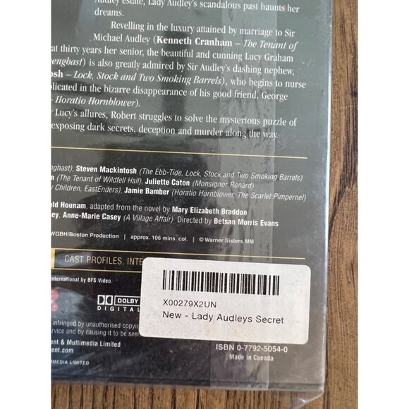 Lady Audleys Secret DVD 2005 Drama Mystery Movie New Sealed - Picture 2 of 4